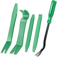 Kit de 5 outils de démontage de clips de panneaux de porte intérieurs de voiture, outils de levier en plastique pour l'installation de radios et d'autoradios de véhicules, pour usage automobile