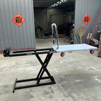 Tables élévatrices à ciseaux hydrauliques portables de 300 kg, chariot électrique pliable avec batterie, pour le chargement et le déchargement de camions et de fourgons en acier