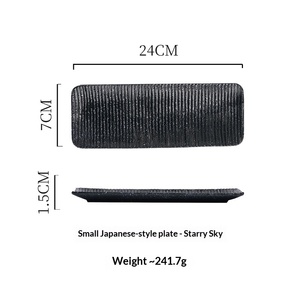 Plato Rectangular Creativo de Cerámica <span class=keywords><strong>Estilo</strong></span> Japonés Simple para <span class=keywords><strong>Sushi</strong></span> de 9.5/12 Pulgadas, Plato de Cerámica para Hotel, Restaurante, Hogar y Barbacoa - Product Image 3