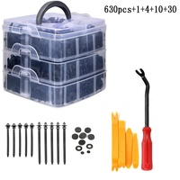 Kit de fixations en plastique personnalisées de 620 clips de retenue de voiture