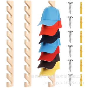 Étagère murale en bois pour ranger les chapeaux, présentoir multi-niveaux pour casquettes de baseball, pour usage domestique ou commercial - Product Image 5