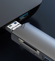 Todo en uno USB 3,0 Tipo C Micro OTG 6 en 1 Adaptador multifunción USB TF SD Lector de tarjetas flash USB para computadora de teléfono móvil