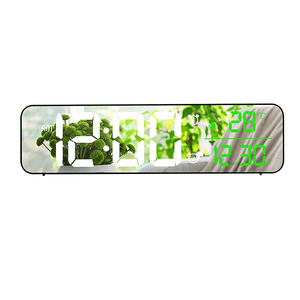 Lớn điện tử đồng hồ treo tường Máy tính để bàn LED kỹ thuật số Lịch Đồng Hồ Nhiệt Độ ánh sáng ban ngày đồng hồ báo thức - Product Image 4
