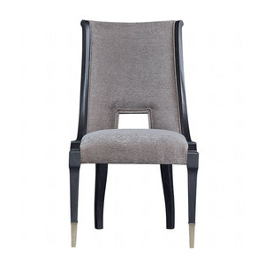 Ensemble de chaises de <span class=keywords><strong>salle</strong></span> à <span class=keywords><strong>manger</strong></span> élégantes et modernes en bois massif, siège rembourré épais, support dorsal ergonomique, finition en laiton et cuivre de luxe, meubles pour la maison - Product Image 5