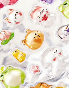 Stiker Hadiah Timbul 3D Stereoskopik Kartun Solid, Stiker Peri Dekoratif DIY Hewan yang Menyenangkan - Product Image 2