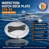 Acier inoxydable 316 Marine ronde antidérapante Inspection trappe pont plaque détachable couverture 4 pouces clé Yacht bateau matériel accessoires
