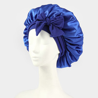 Nouveau bonnet en satin de soie uni, bonnet de douche, bonnet de nuit, bandeaux pour cheveux, grand modèle, mode quatre saisons, pour femmes