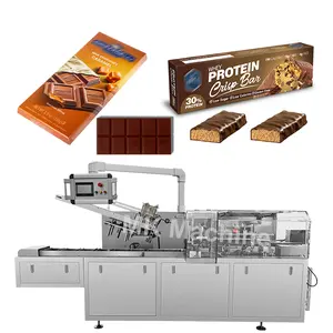 Fully automatic protein chocolate bar packaging machine food casual snacks protein bar box packaging machine