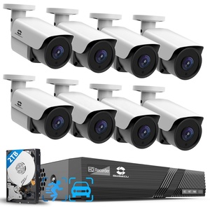 8CH 8 máy ảnh 8MP ngoài trời Bullet âm thanh tầm nhìn ban đêm SMD ai con người xe ghi âm chuyển động 8 kênh PoE <span class=keywords><strong>NVR</strong></span> CCTV <span class=keywords><strong>H</strong></span>ệ thống Camera 4K - Product Image 1