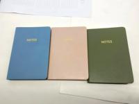Carnet de notes étudiant A6 avec couverture en cuir souple Morandi