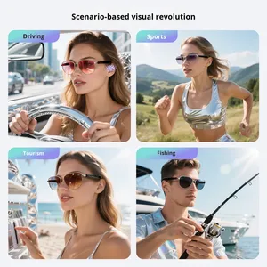 2 Gafas Inteligentes con Bluetooth, Encendido/Apagado Automático, Diseño <span class=keywords><strong>de</strong></span> Bisagra Metálica, Gafas <span class=keywords><strong>de</strong></span> Sol con Audio IA y Micrófono para Música, Llamadas y Traducción - Product Image 4