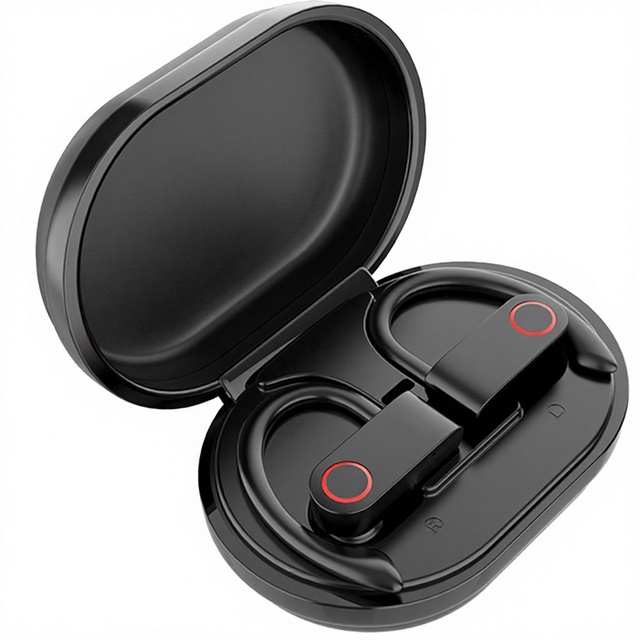 Wireless Sports Headphones ABS Storage Bag LED Display JL Active Noise Cancellation Microphone Sweatproof Earhook for