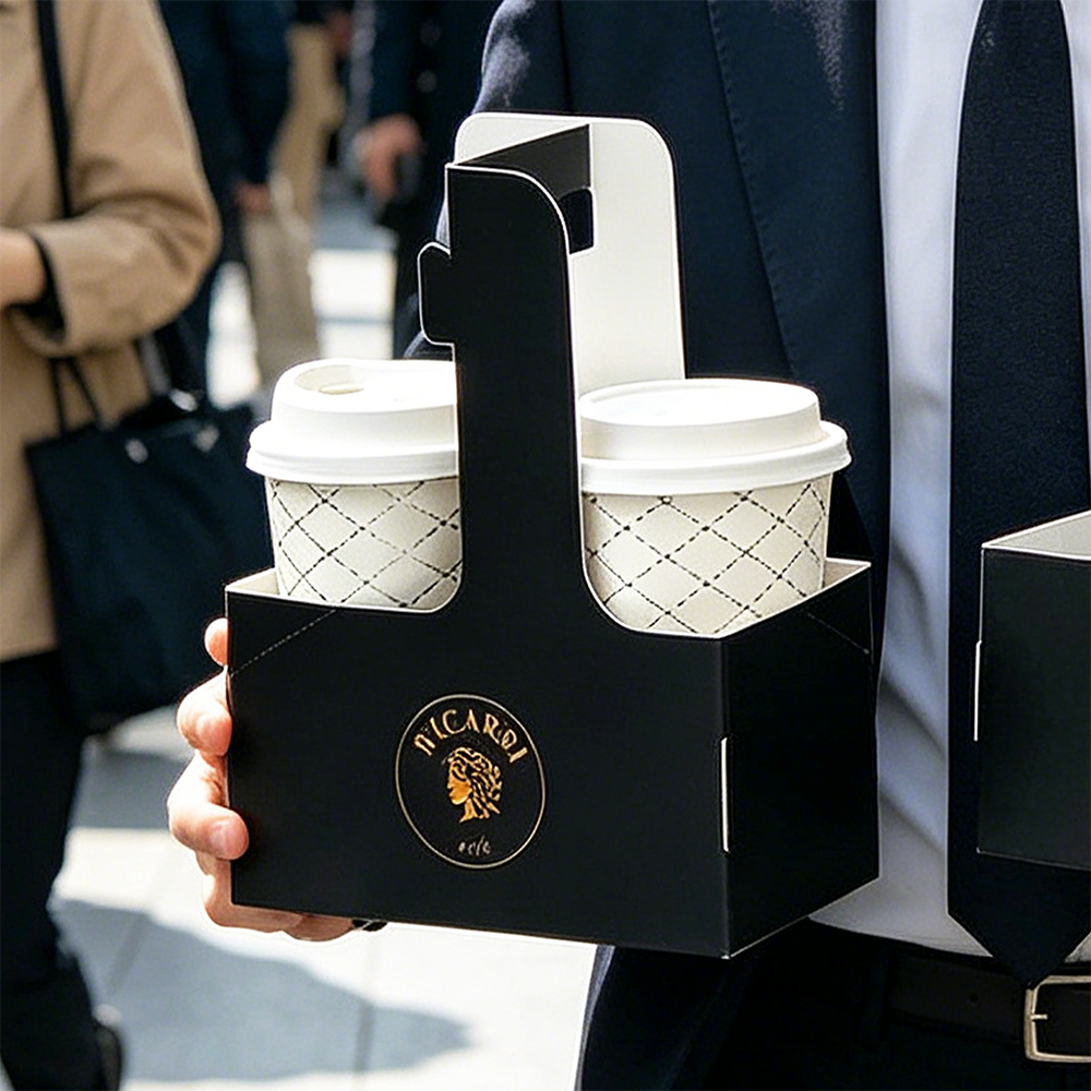 Biodegradable Single Wall Disposable Coffee Paper Cup with Lids 8OZ Takeaway for Coffee & Tea Shops