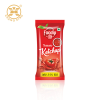 Rouleau d'emballage en plastique pour Ketchup, avec film imprimé, tomate, emballage de Sauce, pouces