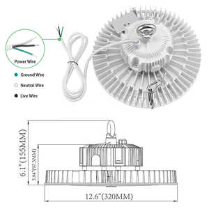 200W blanco para LED High Bay Light 28.000 lúmenes 800W HID reemplazo 5000K para una iluminación eficiente del almacén - Product Image 4