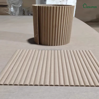 Panneaux muraux 3D flexibles en MDF, ondulés, blancs, apprêtés, panneaux de pliage, panneaux à motifs
