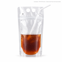 Pochettes souples transparentes personnalisées avec bec verseur, qualité alimentaire, pour jus, boissons, liquides, avec bouchon à vis, emballage en plastique