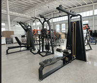 Máquina Combinada Comercial de PULL-DOWN y Remo Bajo, Equipo de Gimnasio de Doble Función para Espalda, Estación de Entrenamiento de Fuerza y Fitness