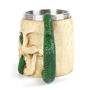 2026 Tasse à bière personnalisée en acier inoxydable motif <span class=keywords><strong>serpent</strong></span> vert, figurine de <span class=keywords><strong>serpent</strong></span>, pour décoration de bar, gobelet de fête et tasse à café - Product Image 3