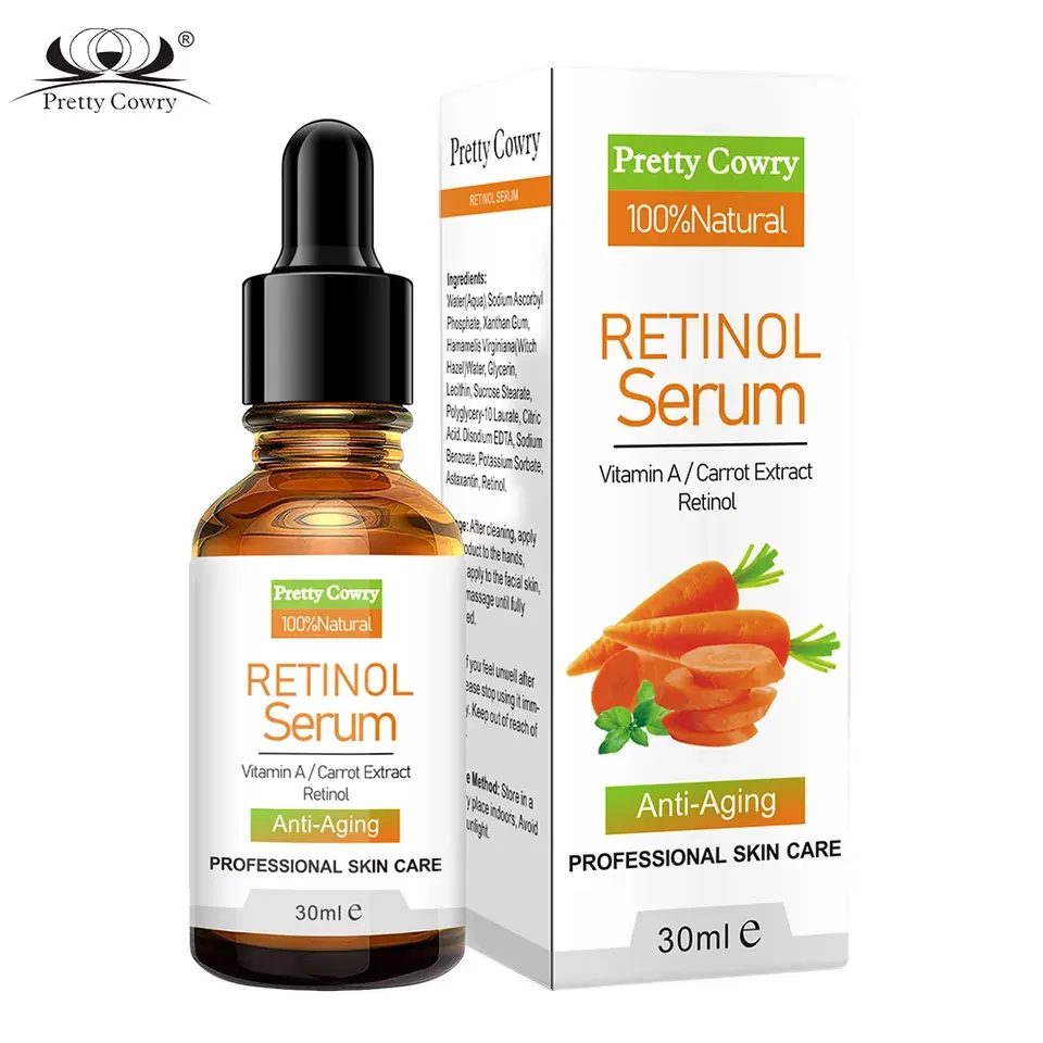 100% Organic Low Moq Anti Wrinkle Reduce Wrinkle Face Serum SkinCare Whitening Anti Aging Face Removing Dark Spots Retinol Serum