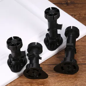 Pvc regolabile gamba regolabile gamba gamba letto mobili da cucina gambe in plastica moderna per armadio cucina piedi alta quialità