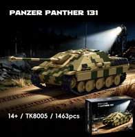 TK8005 - Maqueta de Bloques de Construcción Militar a Escala 1:35 del Destructor de Tanques Alemán Jagdpanther Panther 131 de la Segunda Guerra Mundial para Aficionados Adultos