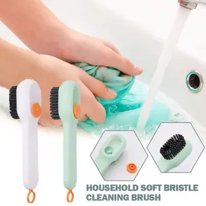 Multifunctional Soft Bristle Household Cleaning Brush Long Handled <b>Shoe</b> Brush with Color Contrast Cleaning Tool - Product Image 3