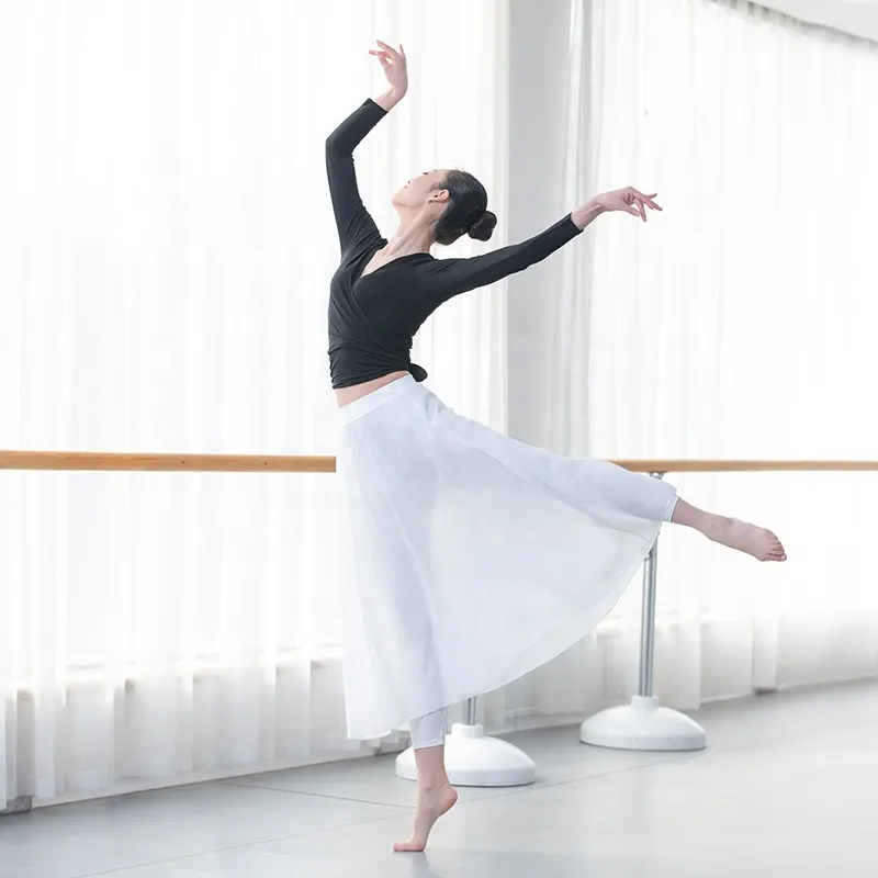 Rok Balet Tari Modern Wanita, Rok Kasa Dansa Klasik Panjang untuk Dewasa