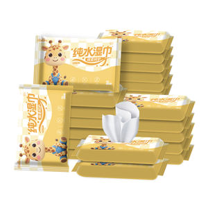 Usine en gros PH neutre 10 pièces poche 99% eau mains bouche lingettes Panda Mini lingettes - Product Image 6