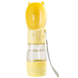 Bouteille d'eau portable pour animaux de compagnie, chiens et chats, avec sortie à une touche et bol pour la promenade et l'alimentation en extérieur - Product Image 5
