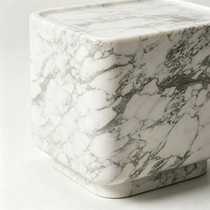 Living Room Decorative <b>square</b> <b>Side</b> <b>Table</b> Sassanian Mid-century Design Italian Arabian Marble - Product Image 2