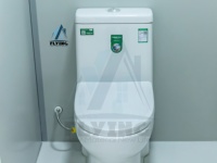 Unité de toilettes préfabriquée moderne modulaire WC public mobile portable étanche ignifuge pour extérieur, zone touristique, municipal