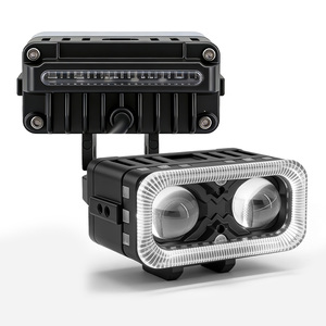 LELANPU <span class=keywords><strong>Mini</strong></span> Motowolf Accessoires <span class=keywords><strong>Moto</strong></span> Projecteur Laser LED 2 Lentilles pour <span class=keywords><strong>Moto</strong></span> et Camion, Feux de Travail et Feux de Croisement - Product Image 1