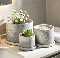 Vase en céramique de style nordique, vase à fleurs minimaliste, base de drainage durable, design minimaliste pour la décoration de table, intérieur/extérieur (1 pièce)