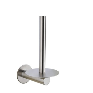 Nouveau design – Porte-rouleau de papier mural adhésif en acier inoxydable – Support de rangement pour rouleaux de papier – Rangement pour salle de bain - Product Image 1