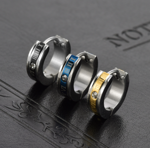 Boucles d'oreilles pour hommes anciens romains boucles d'oreilles hiphop pour hommes boucles d'oreilles bijoux de mode - Product Image 5