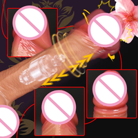 Vibromasseur télécommandé en silicone à ventouse, chauffant, avec fonctions de poussée et de rotation, pour masturbation féminine, jouet sexuel pour femmes