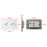 Interrupteurs muraux et prises FIKO American Standard Type 118 Panneau en verre trempé gris 15A/20A/45A Interrupteurs électriques légers pour la maison