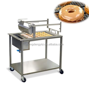 Máquina Semiautomática Popular para Glasear Donas de Diferentes Sabores, Máquina para Recubrir Donas con Chocolate - Product Image 3