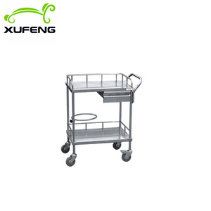 Xufeng Medical Treatment Cart 700x450x800mm Stainless Steel Single Drawer Nursing <b>Trolley</b> Equipment - Product Image 3
