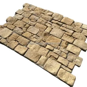 Kultur Stein-Wandplatte für Außenwand Sandsteinfliesen Stein-Wandplatte Kalkstein