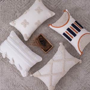 Funda de Cojín de Estilo Étnico, Decoración para Cama y Desayuno, Encaje Indio Marroquí con Borlas - Product Image 3