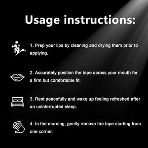 شرائط النوم شريط الفم للشخير شريط الفم النوم لتحسين النوم تقليل التنفس الفم - Product Image 4