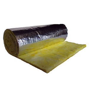 Construction en feuille d'aluminium en <span class=keywords><strong>laine</strong></span> <span class=keywords><strong>de</strong></span> <span class=keywords><strong>verre</strong></span> isolée au feu à bas prix du fournisseur chinois pour les matériaux d'isolation thermique extérieure - Product Image 4