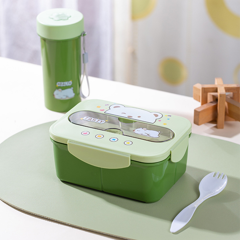 Green lunch box + water cup set