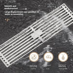 Drenaje de Piso Invisible de Acero Inoxidable, Diseño Gris Pistola, para Baño y Balcón, de Larga Duración, para Lavado - Product Image 5
