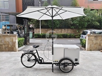 Chariot de vente ambulant avec congélateur pour glaces, bâtonnets glacés et gelato - Offre spéciale