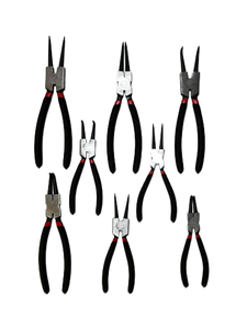 Pince à anneaux à ressort multifonctionnelle en acier au carbone JuSheng JS260004 OEM en gros, pince à <span class=keywords><strong>sertir</strong></span> interne et externe, coupe-fil dentelé - Product Image 5