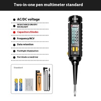Bangcan 4000 comptes testeur de multimètre numérique de style stylo testeur de tension à plage automatique stylo avec détection NCV