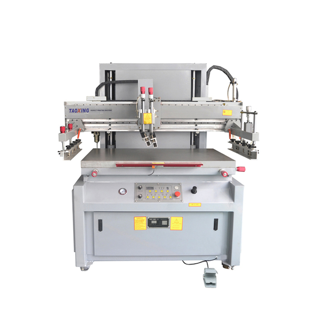 TAOXING Semi New Flatbed Silk Screen Printing Machine for Paper PVC/Glass Card Label Printers Multi-Color 50x80cm Max Print Area